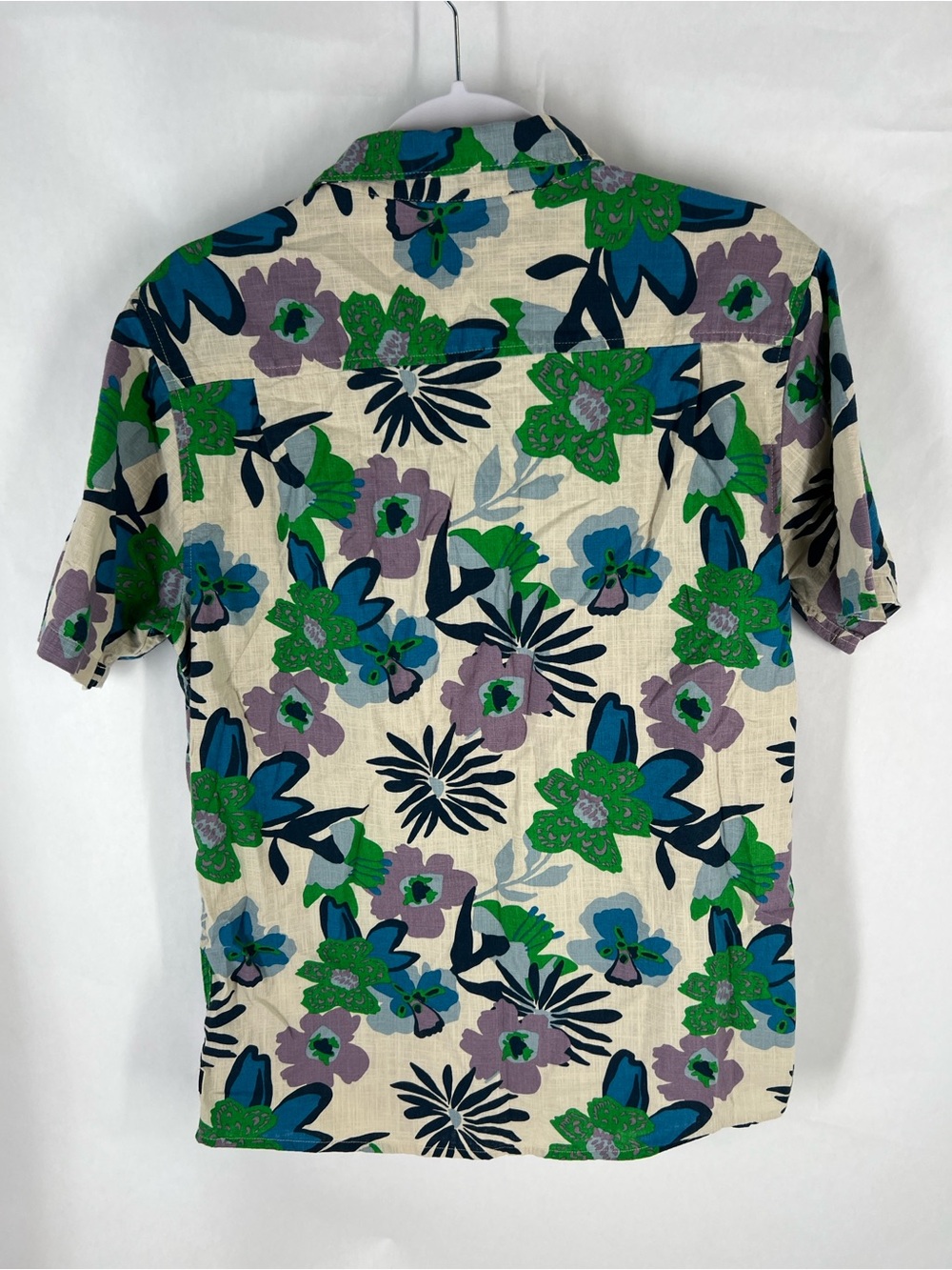 Roark Men’s Floral Button Up Shirt Size M Organic Cotton Linen - Picture 9 of 13